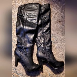Guess knee high leather boots